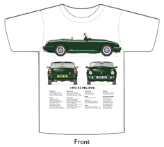 MG RV8 1993-95 (UK version) T-shirt Front